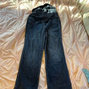 J. Crew Dark Blue Flare Maternity Jeans